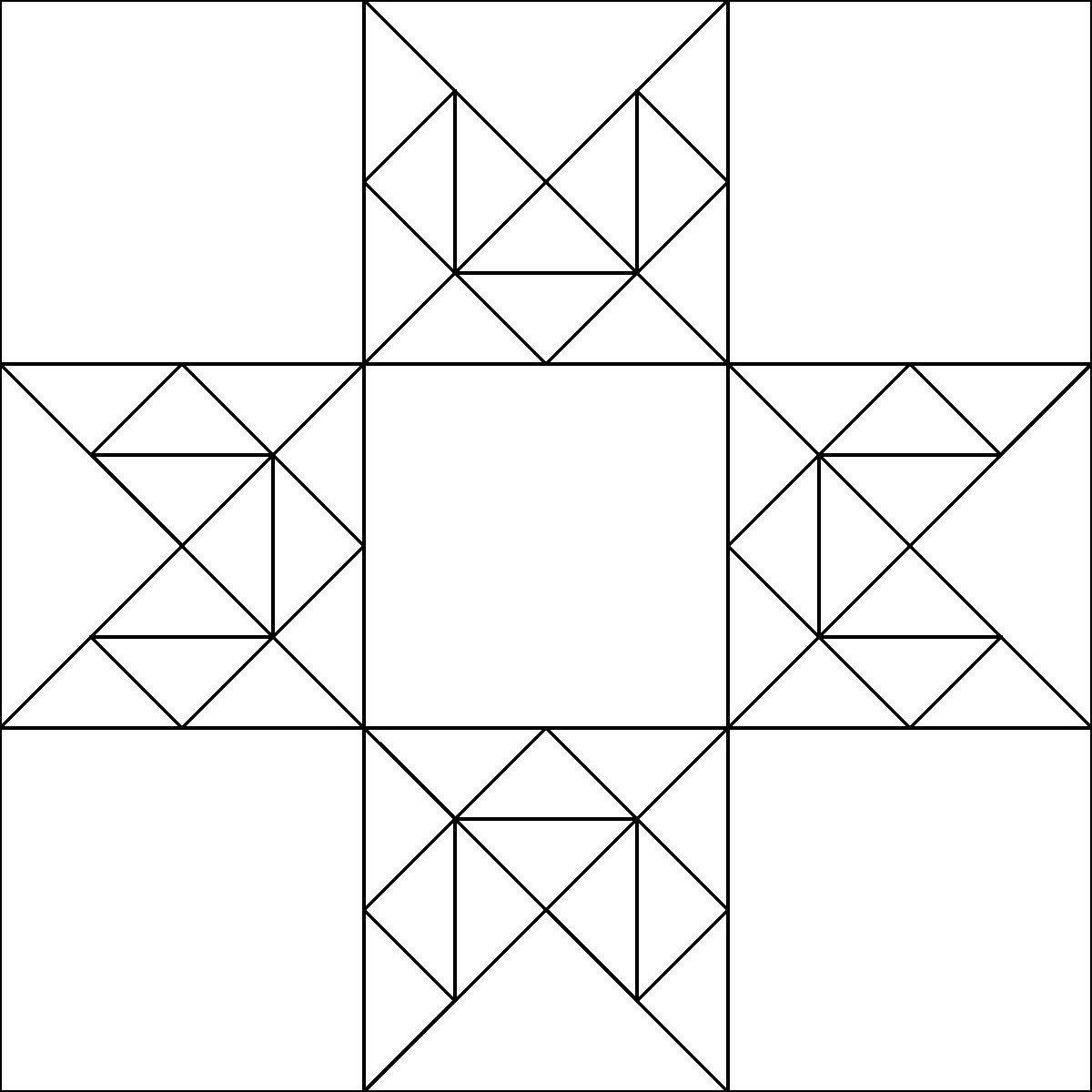 Pattern 82, Ohio Star Kaleidoscope barn quilt pattern thumbnail